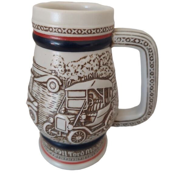 AVON Classic Cars Beer Stein 1982 Mini Tankard Ceramarte 1911 Ford Model T - Picture 1 of 15